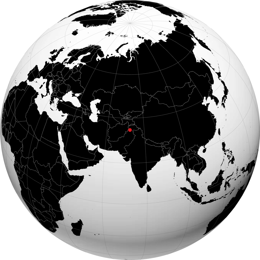Mingora sul globo
