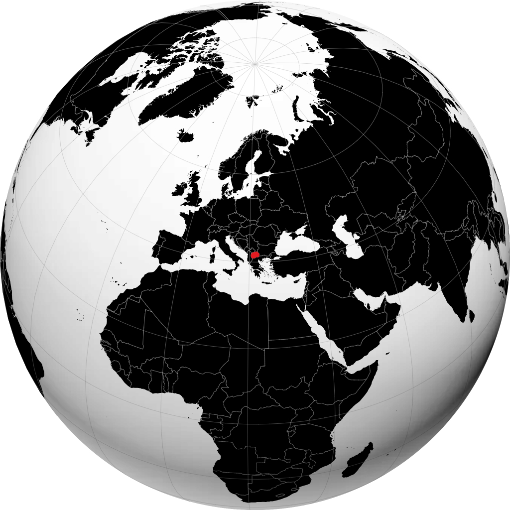 Macedonia del Nord sul globo