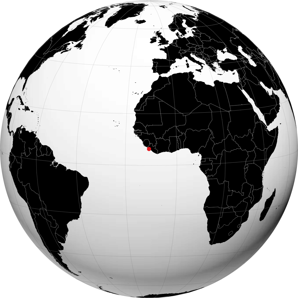 Monrovia sul globo