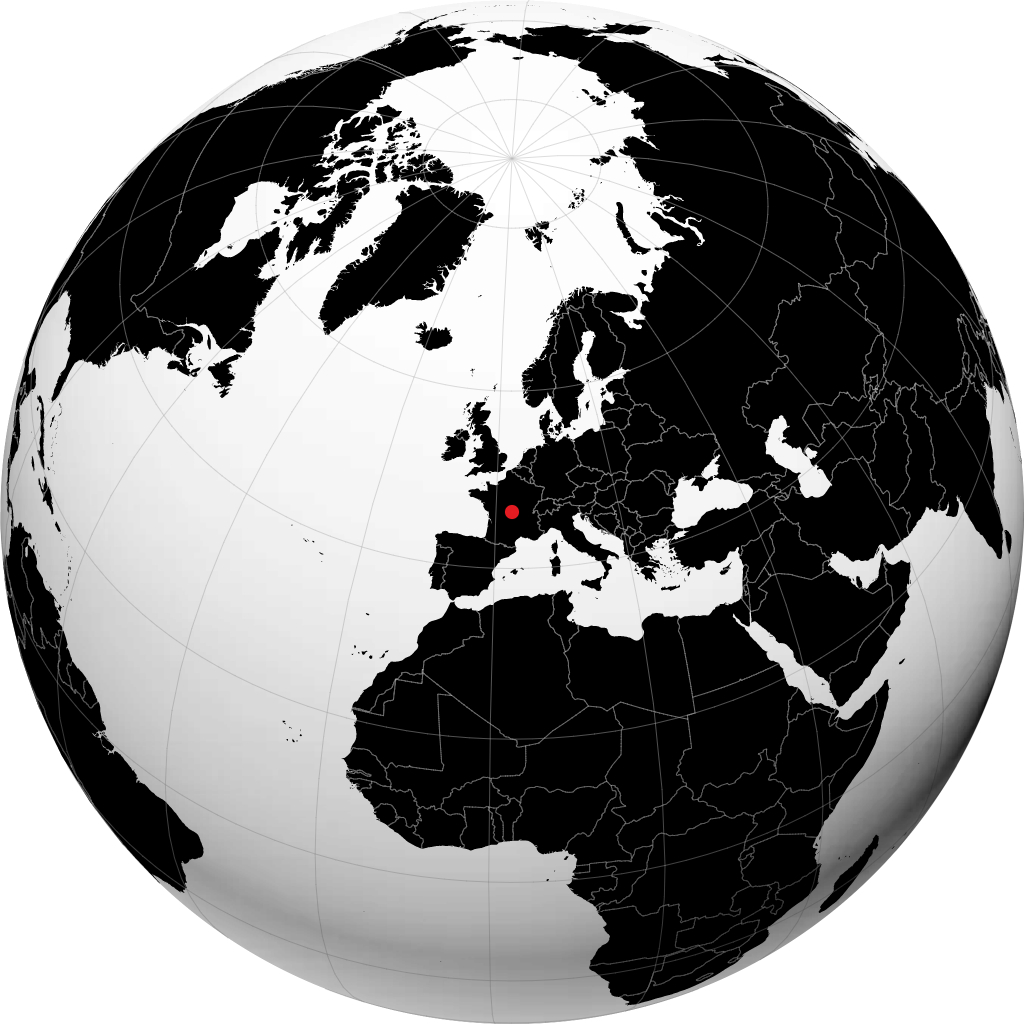 Montluçon sul globo