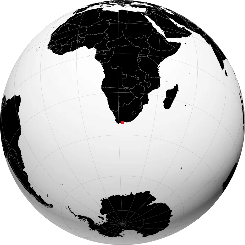 Baia di Mossel sul globo