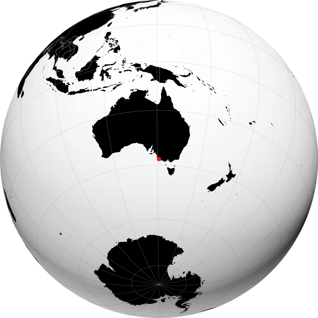 Mount Gambier sul globo
