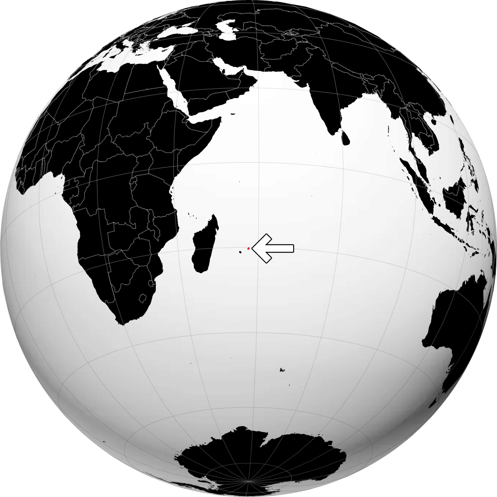 Mauritius sul globo