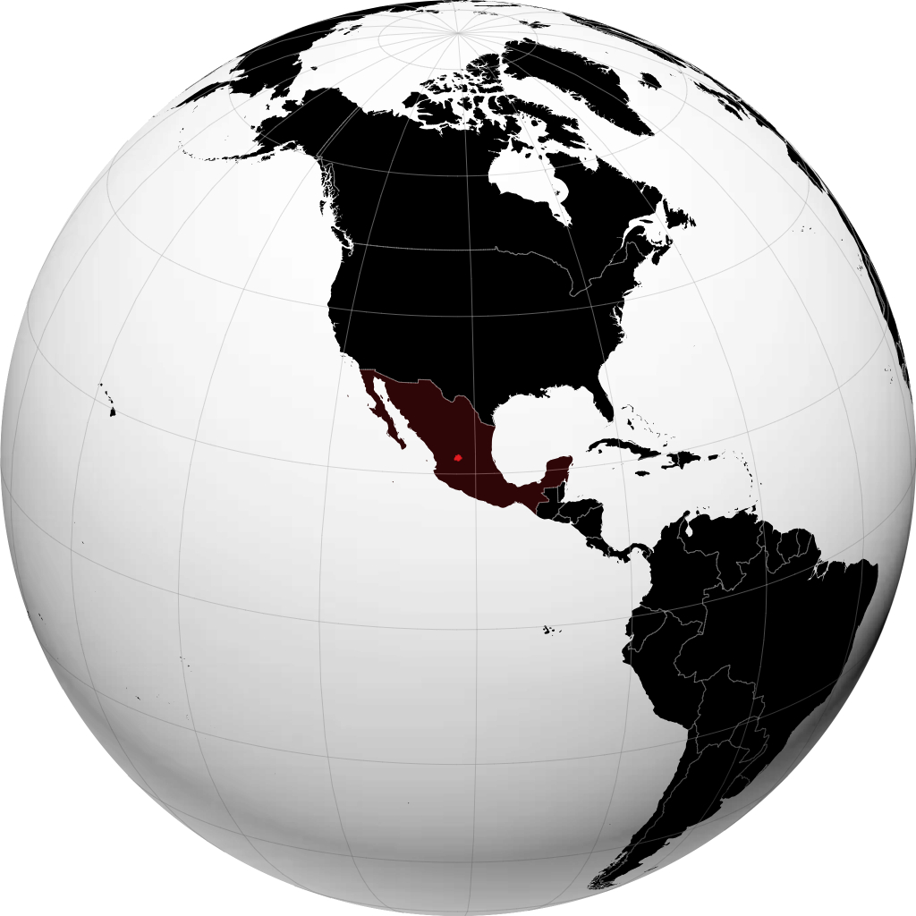Stato di Aguascalientes sul globo