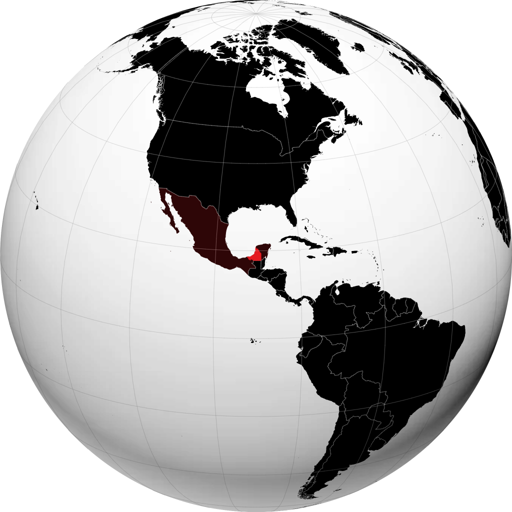 Stato di Campeche sul globo
