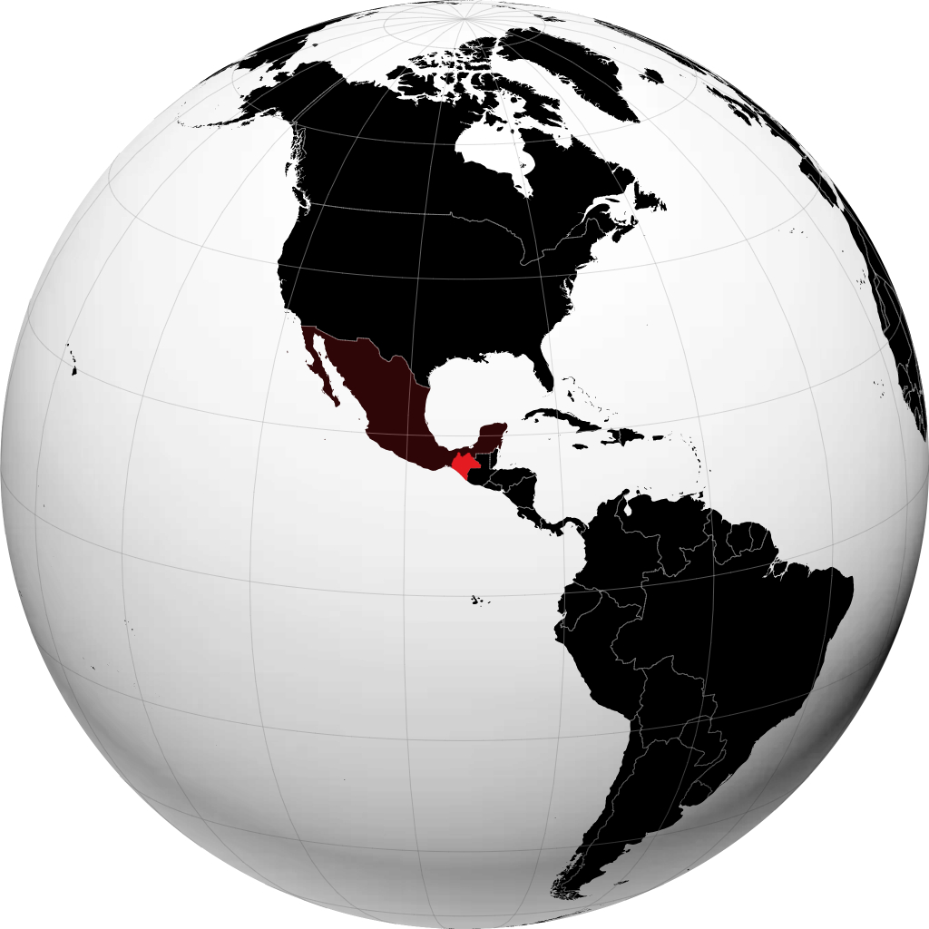 Stato di Chiapas sul globo