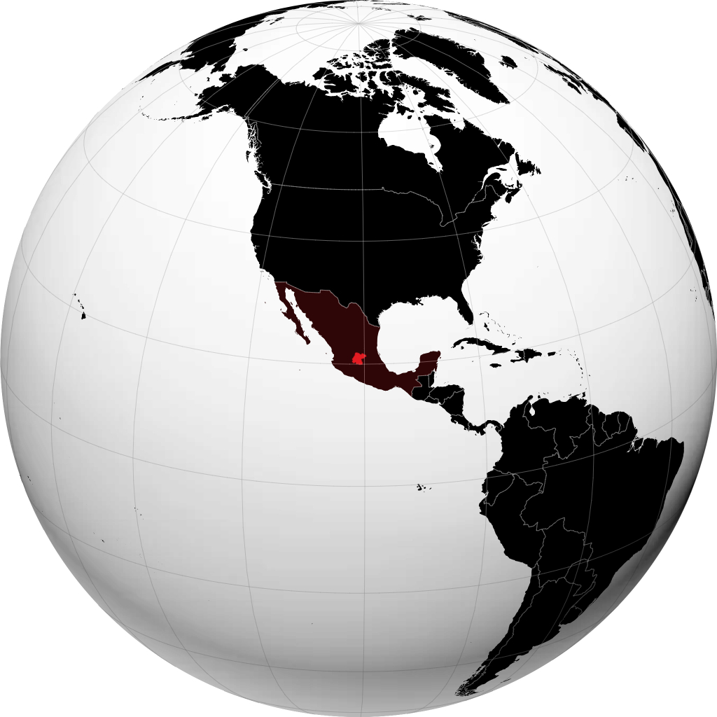 Stato di Guanajuato sul globo