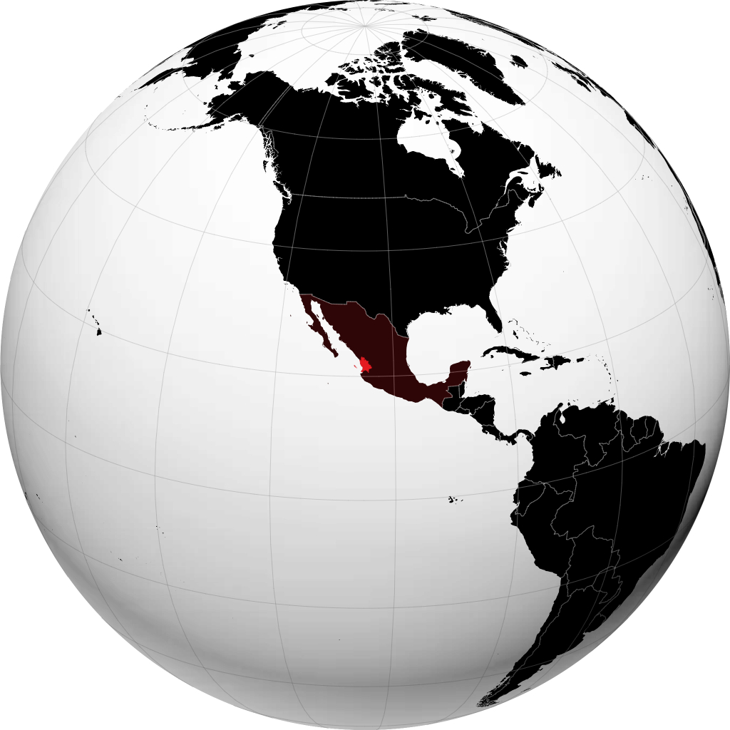 Stato di Nayarit sul globo