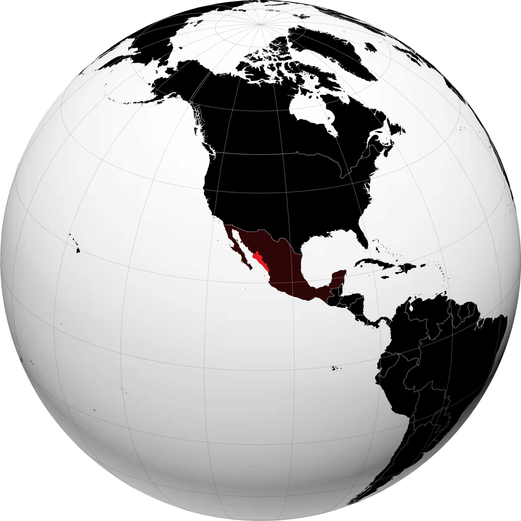 Stato di Sinaloa sul globo