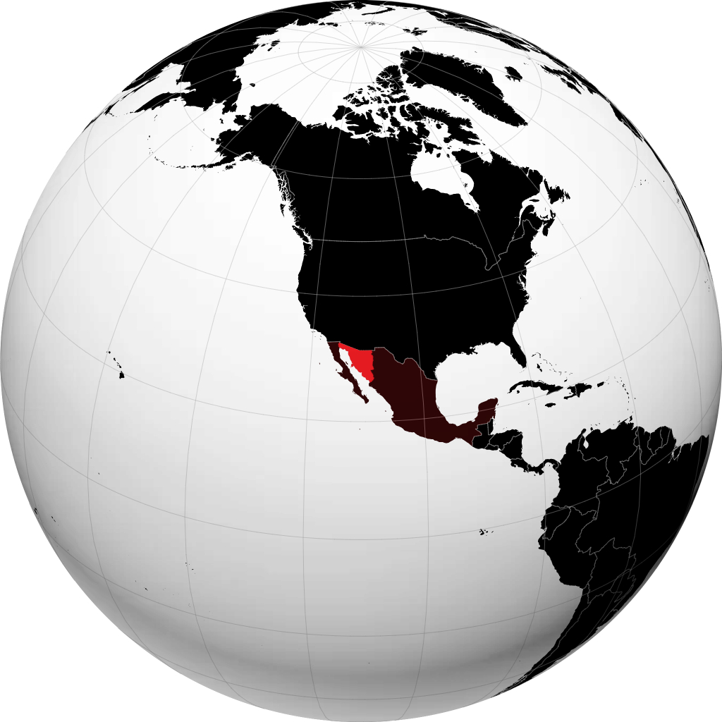 Stato di Sonora sul globo