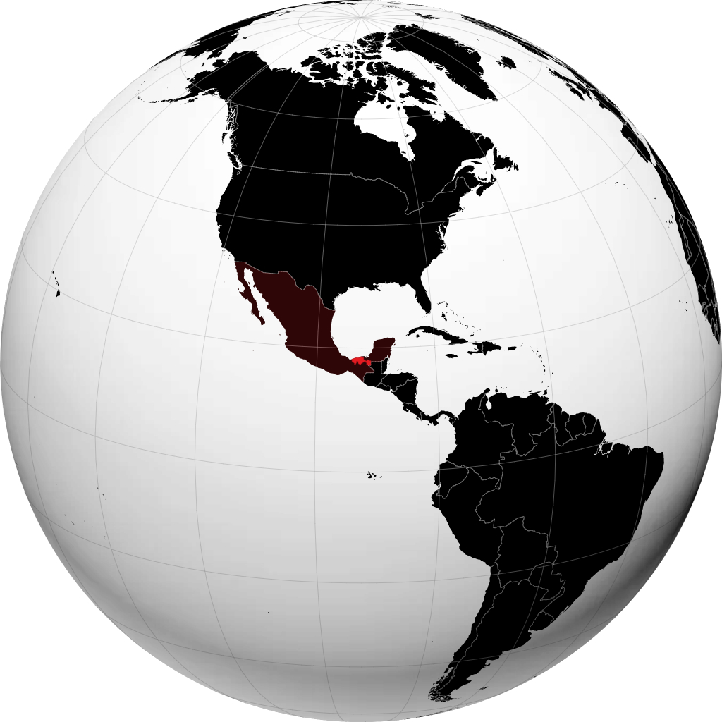 Stato di Tabasco sul globo