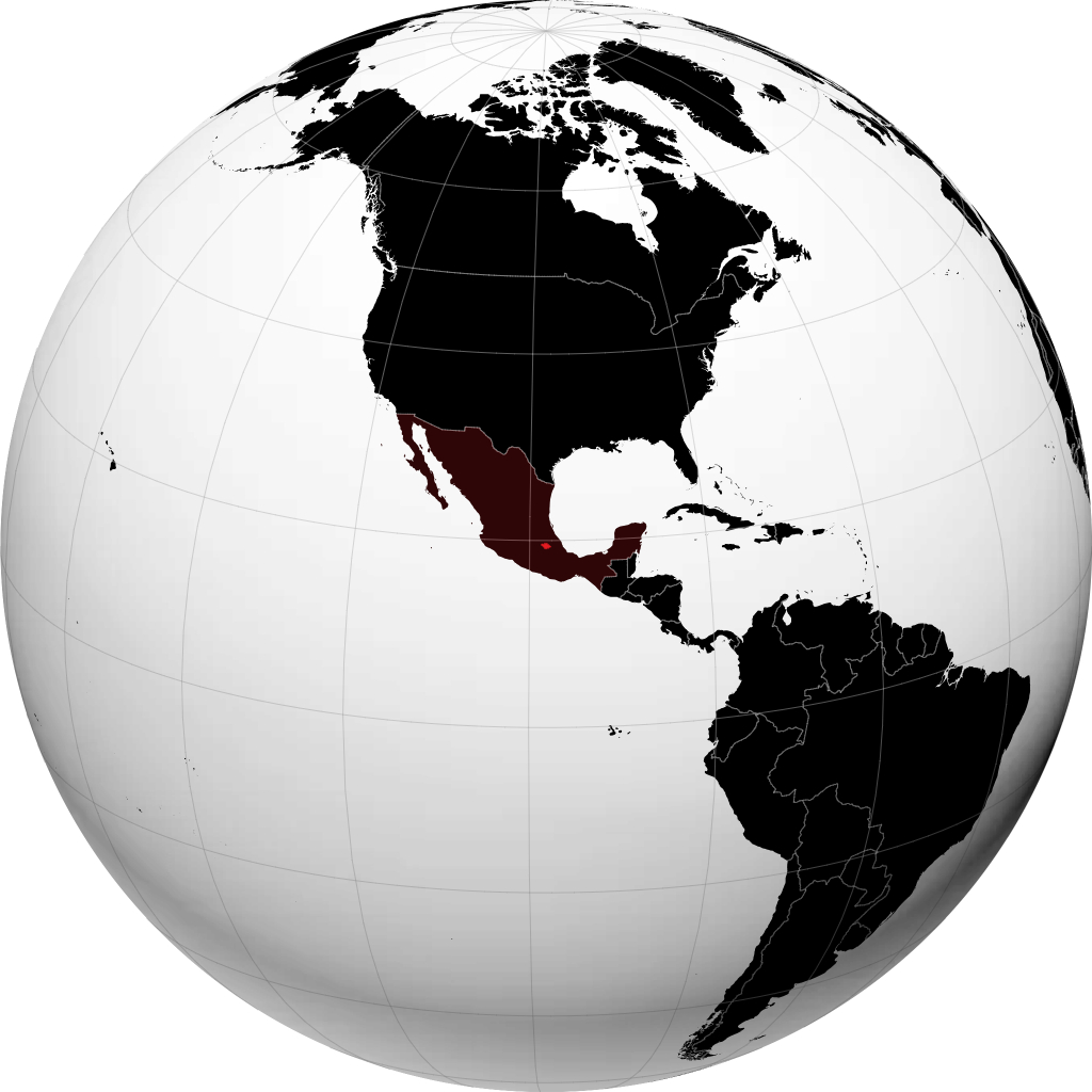Stato di Tlaxcala sul globo