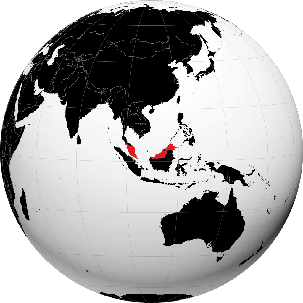 Malesia sul globo