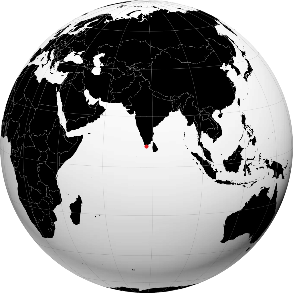 Nagercoil sul globo