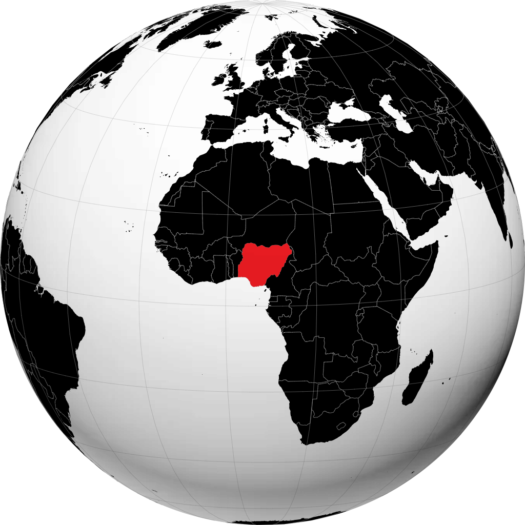 Nigeria sul globo