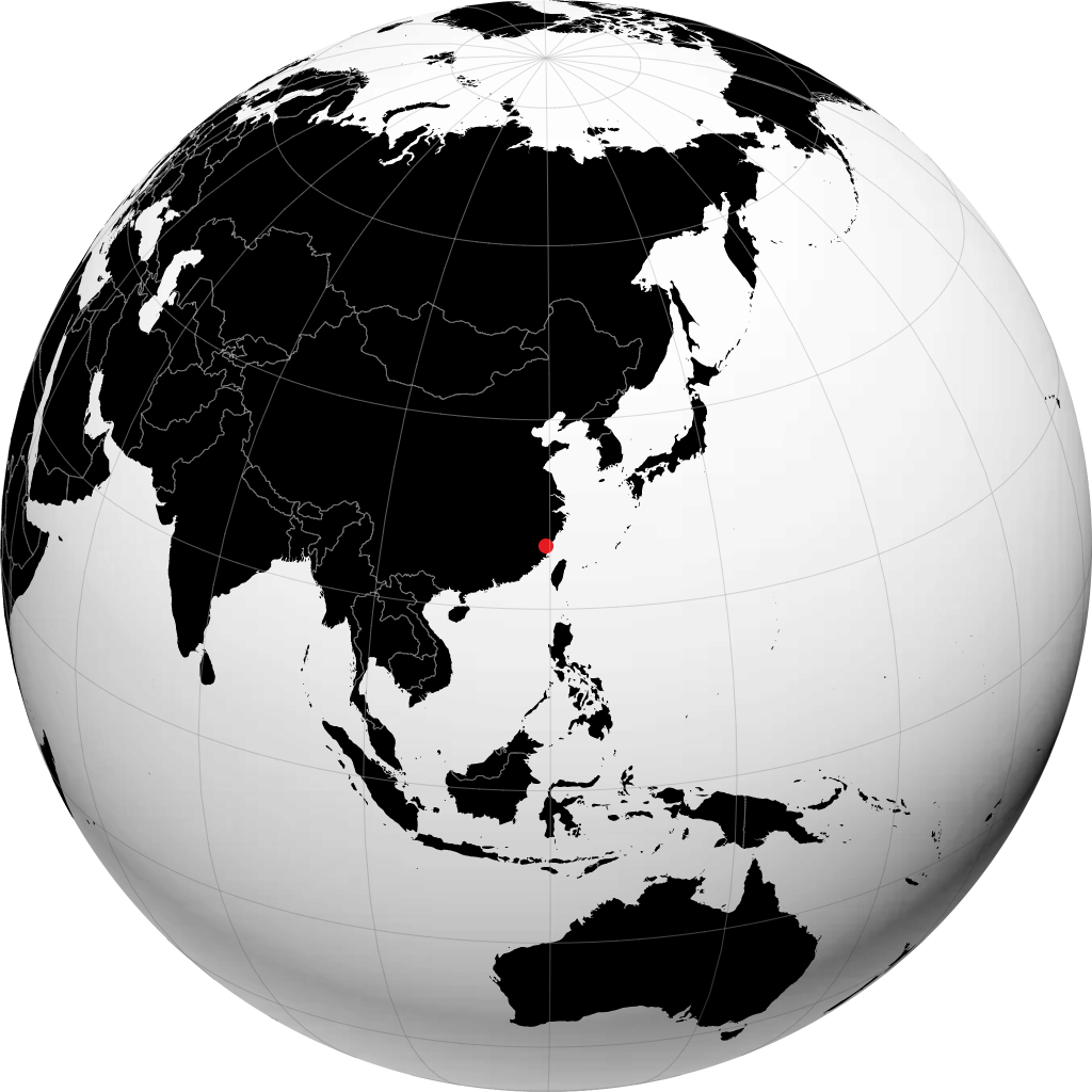 Ningde sul globo
