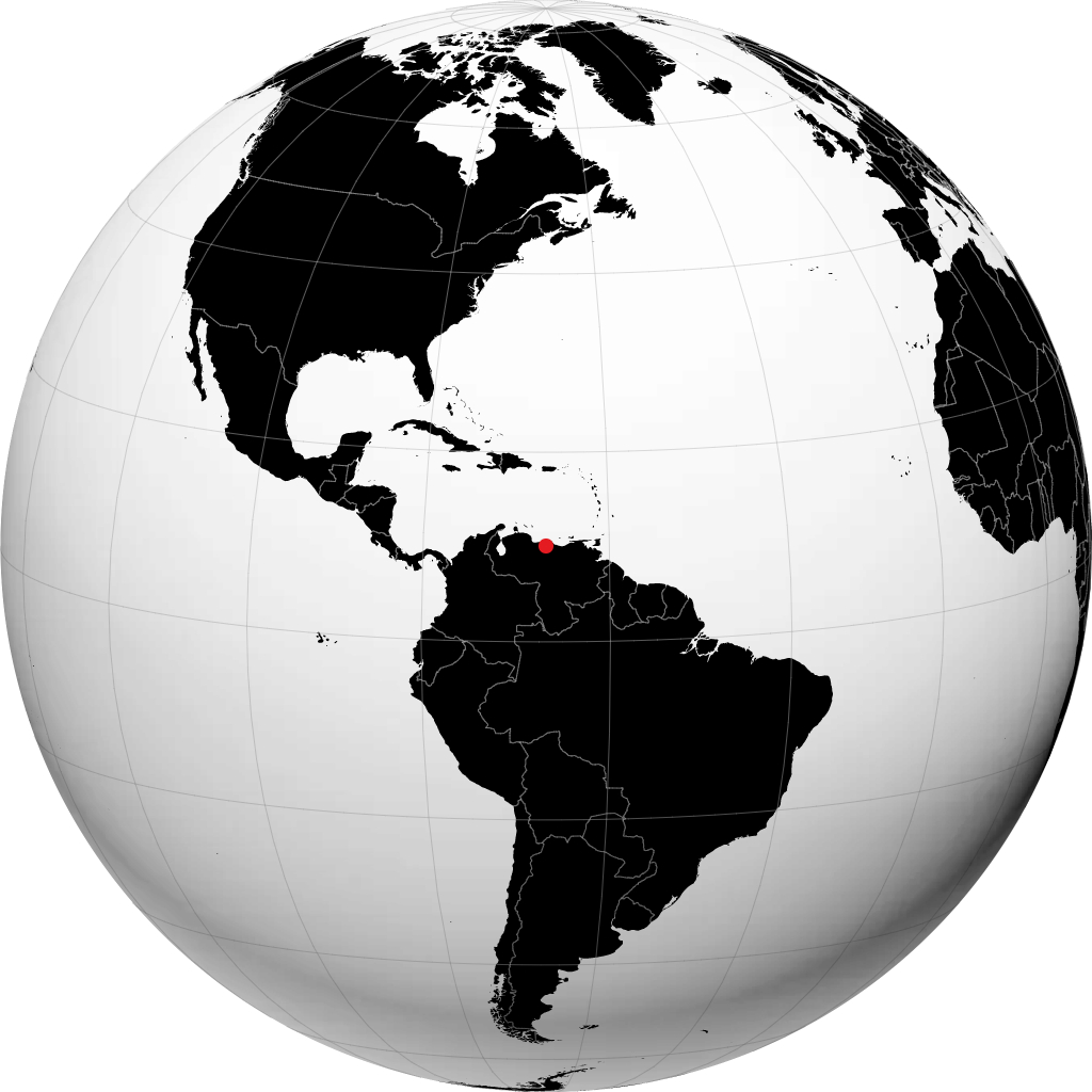 Ocumare del Tuy sul globo