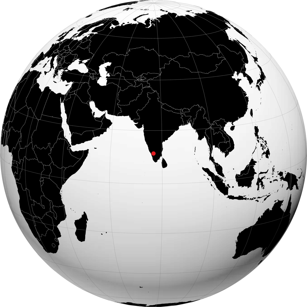 Ootacamund sul globo