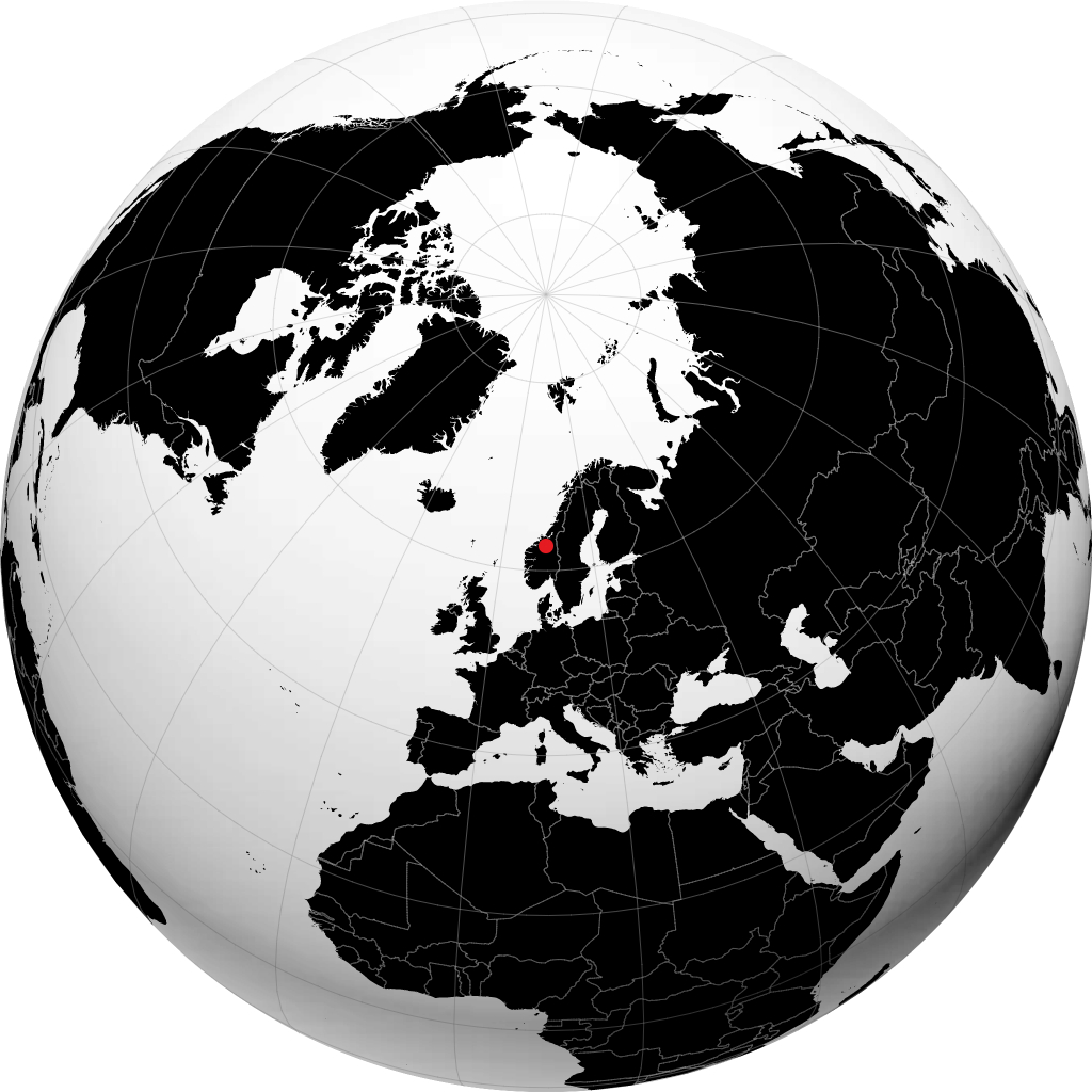 Oppdal sul globo