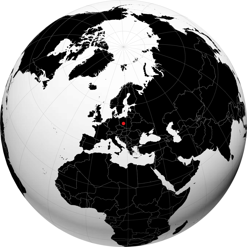 Ostrów Wielkopolski sul globo