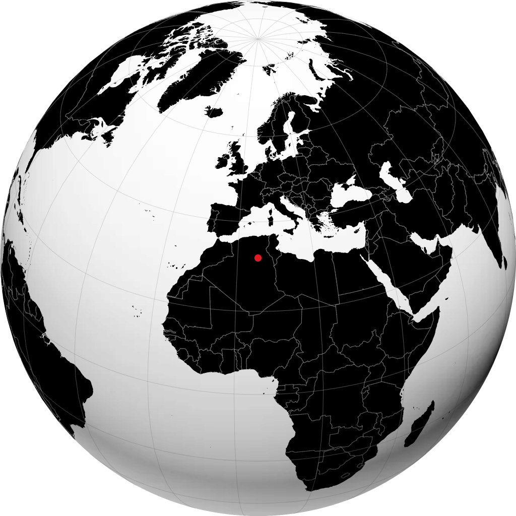 Ouargla sul globo