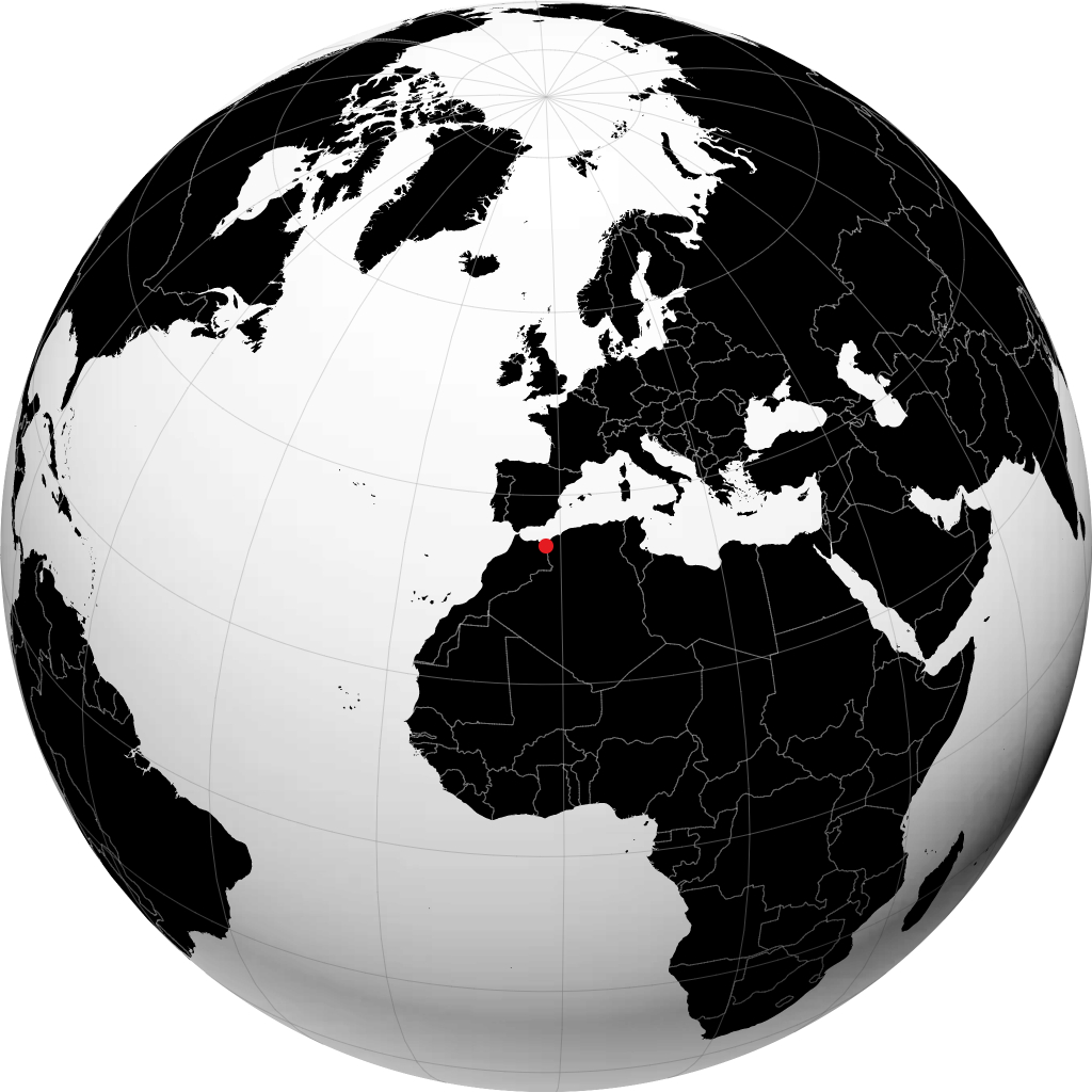 Oujda sul globo