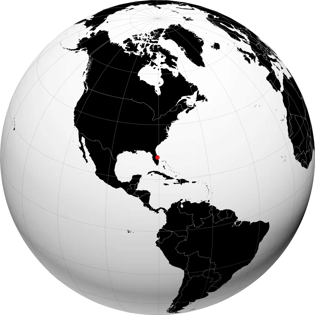 Palm Bay sul globo