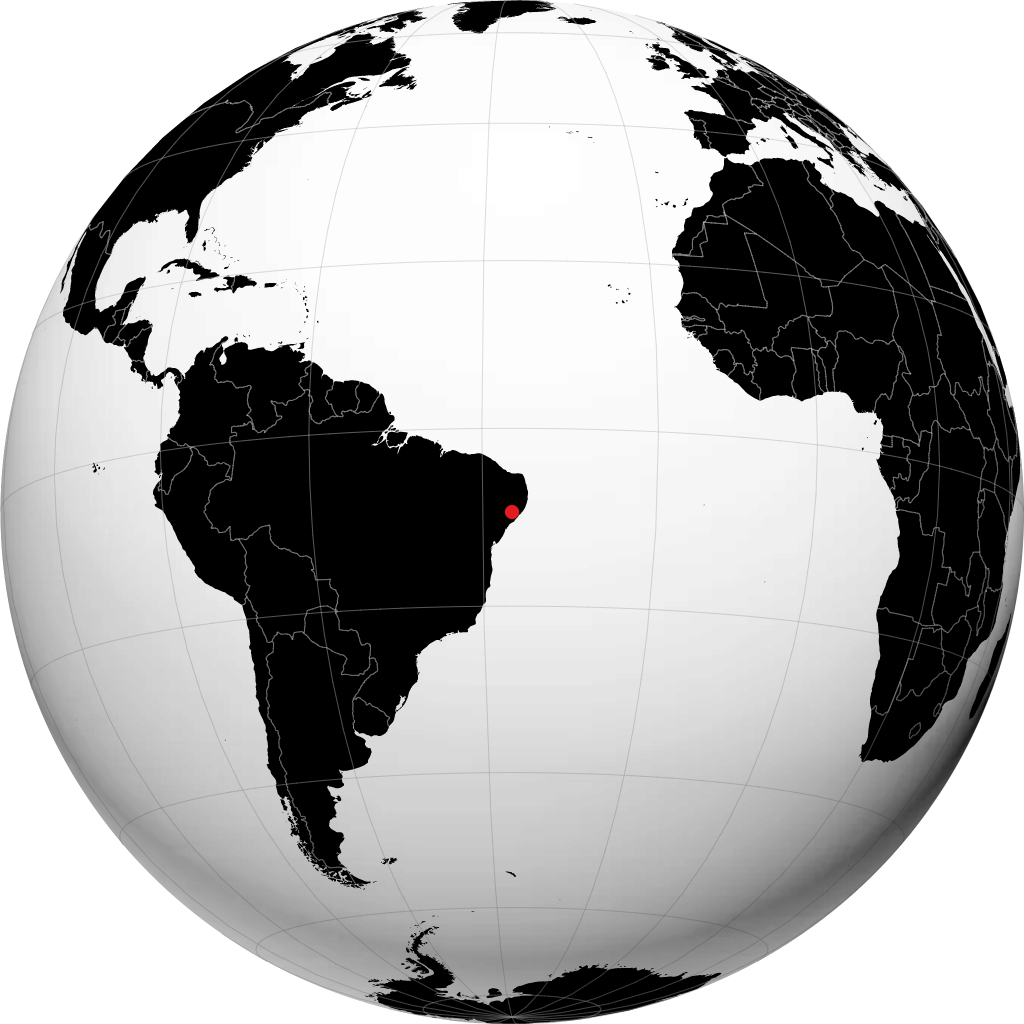 Palmeira dos Índios sul globo