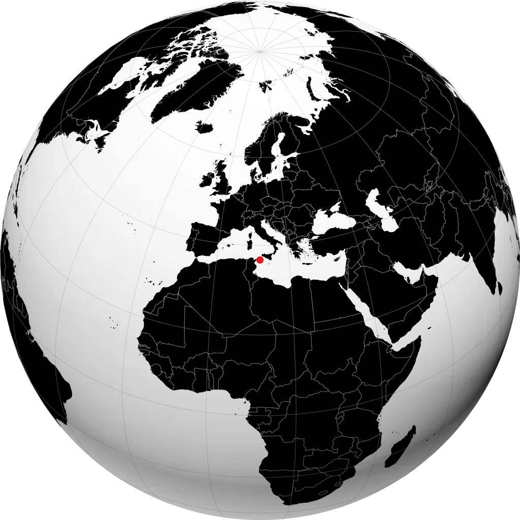 Pantelleria sul globo