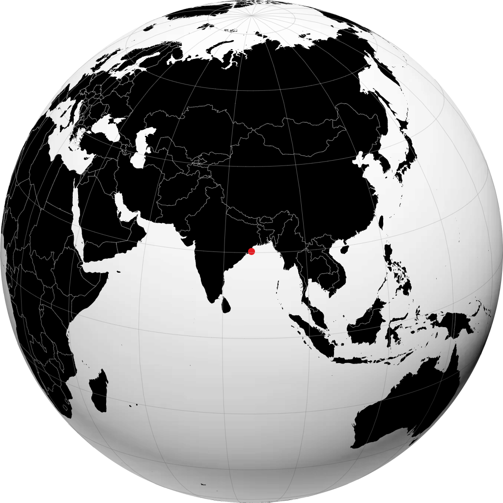 Paradip sul globo