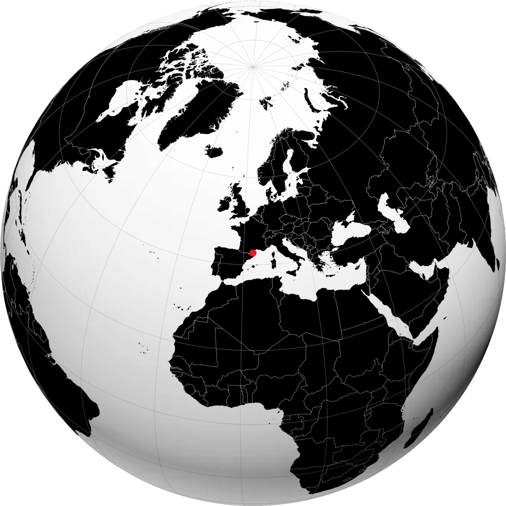 Perpignan sul globo