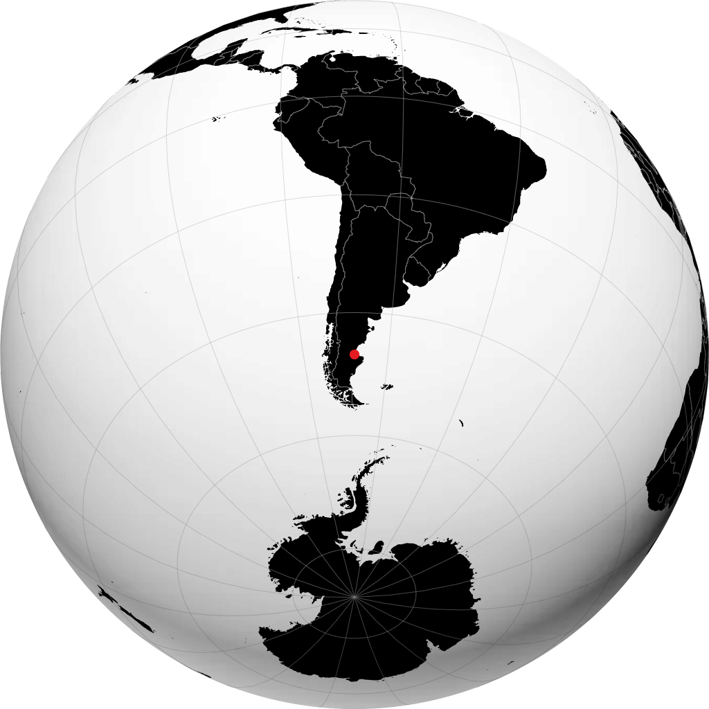 Pico Truncado sul globo