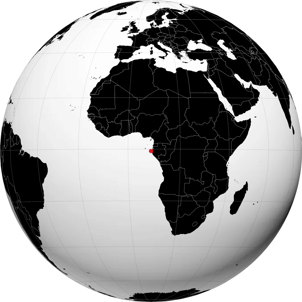 Port-Gentil sul globo