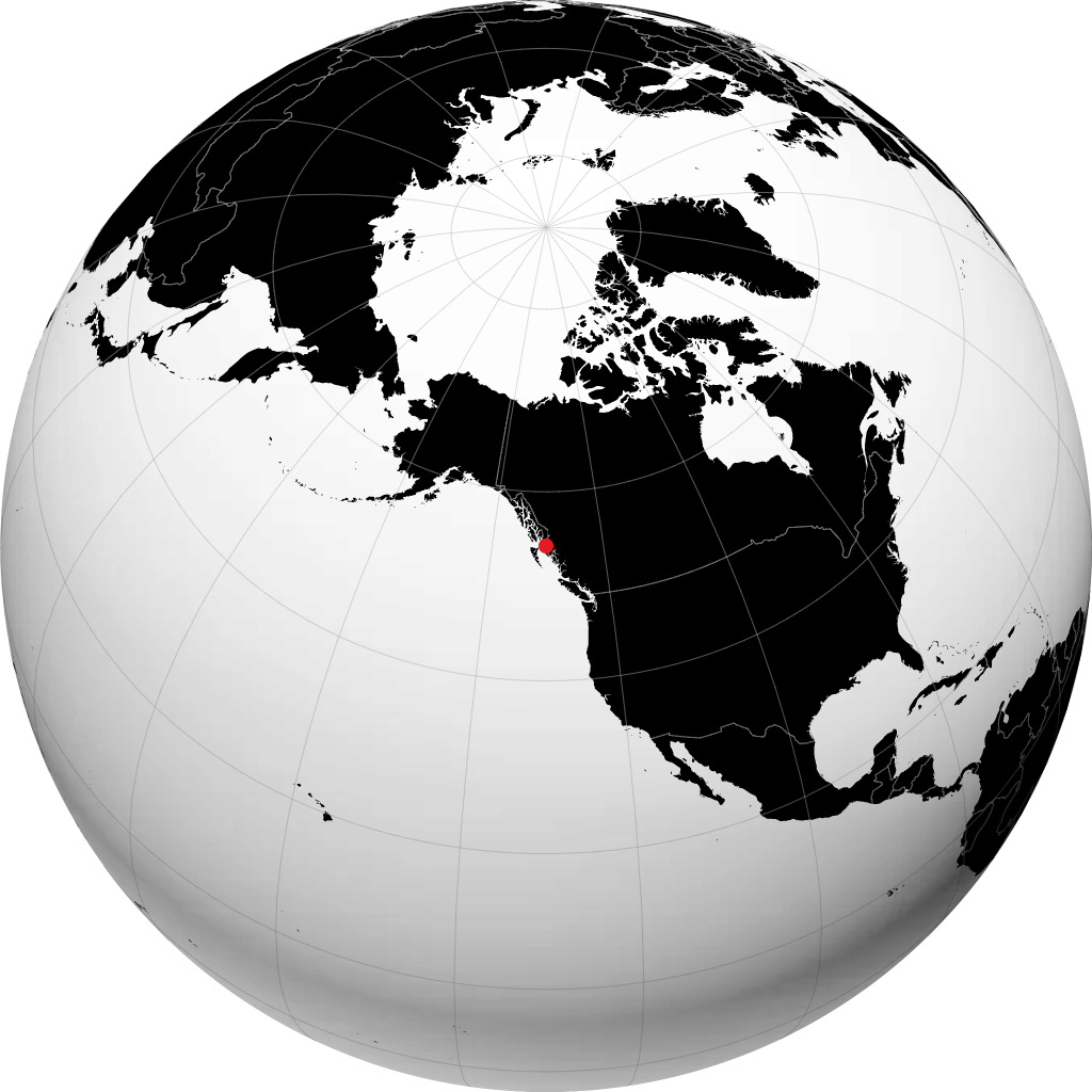 Prince Rupert sul globo
