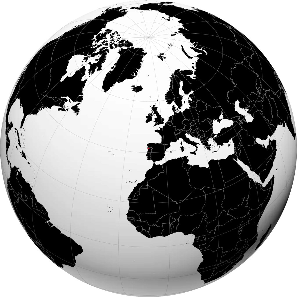 Distretto di Braga sul globo