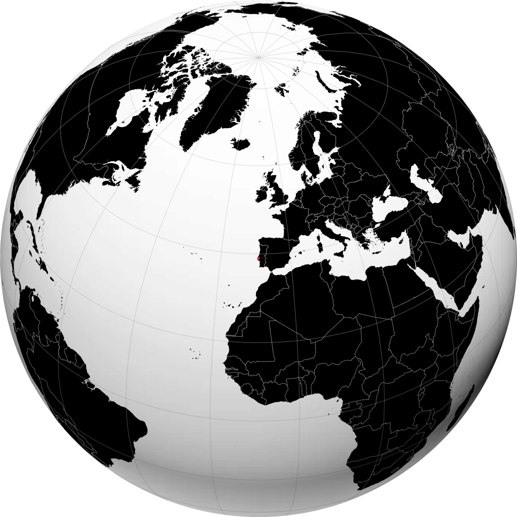 Distretto di Lisbona sul globo