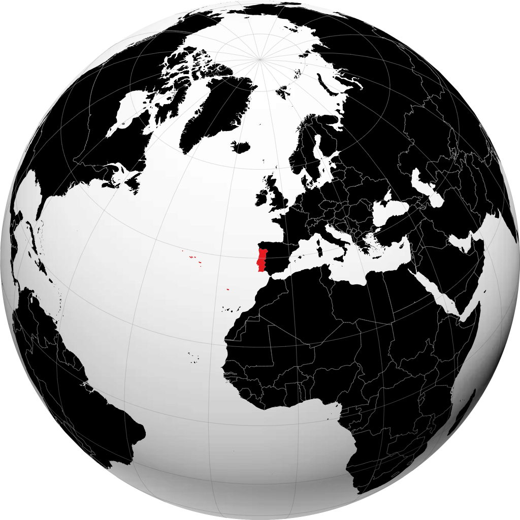 Portogallo sul globo