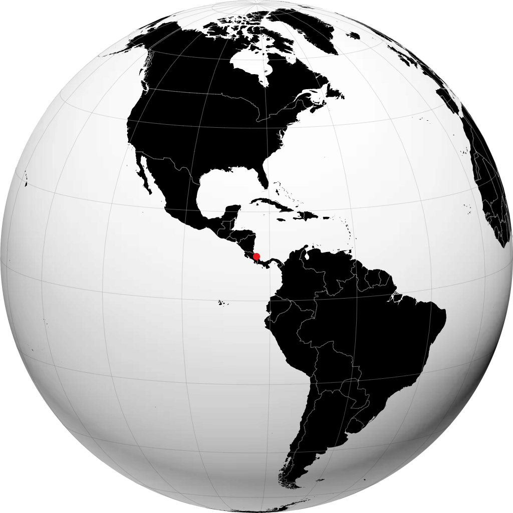 Puerto Limón sul globo