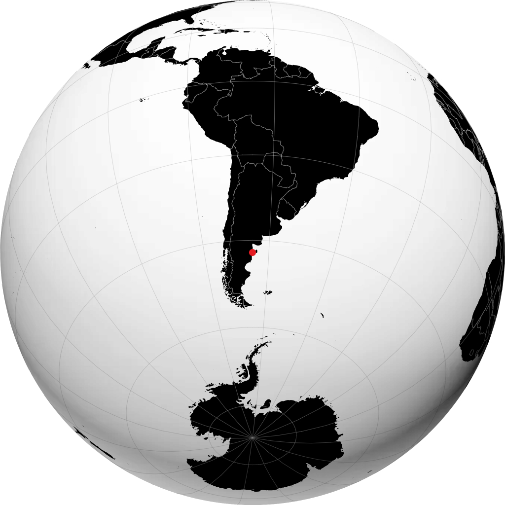 Puerto Madryn sul globo