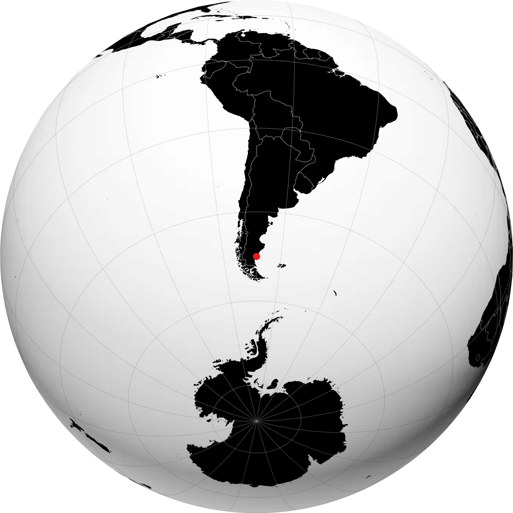Puerto Santa Cruz sul globo