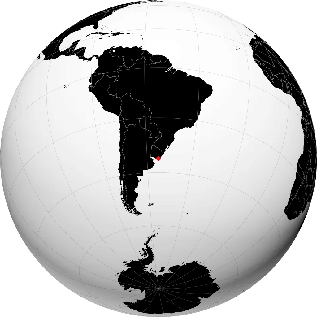 Punta del Este sul globo