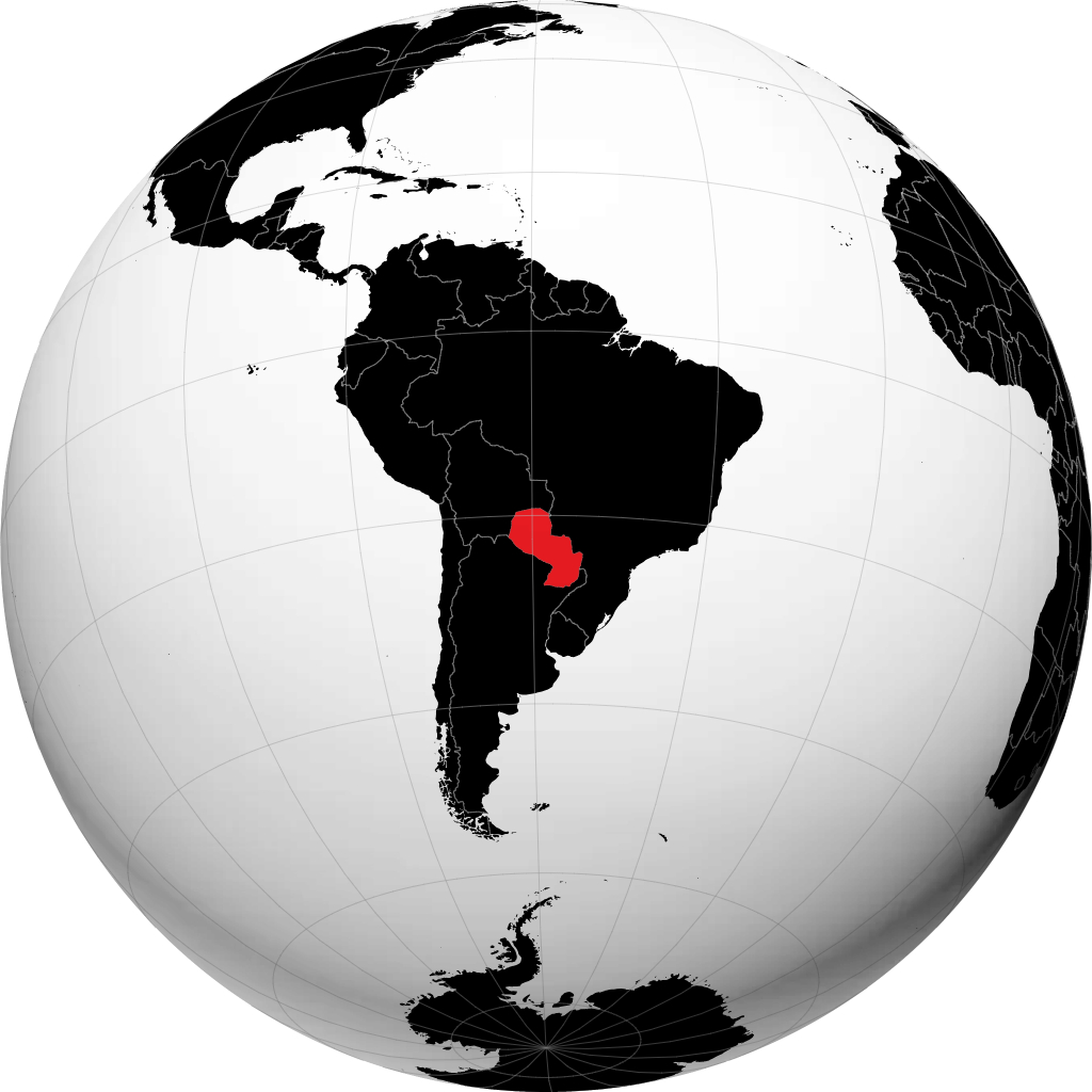 Paraguay sul globo