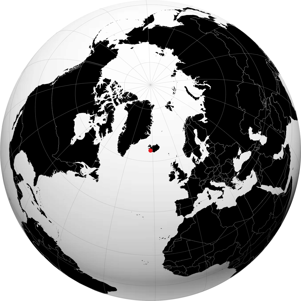 Reykjavík sul globo
