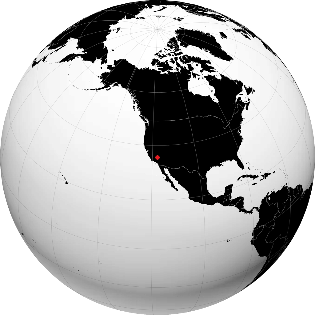 Ridgecrest sul globo