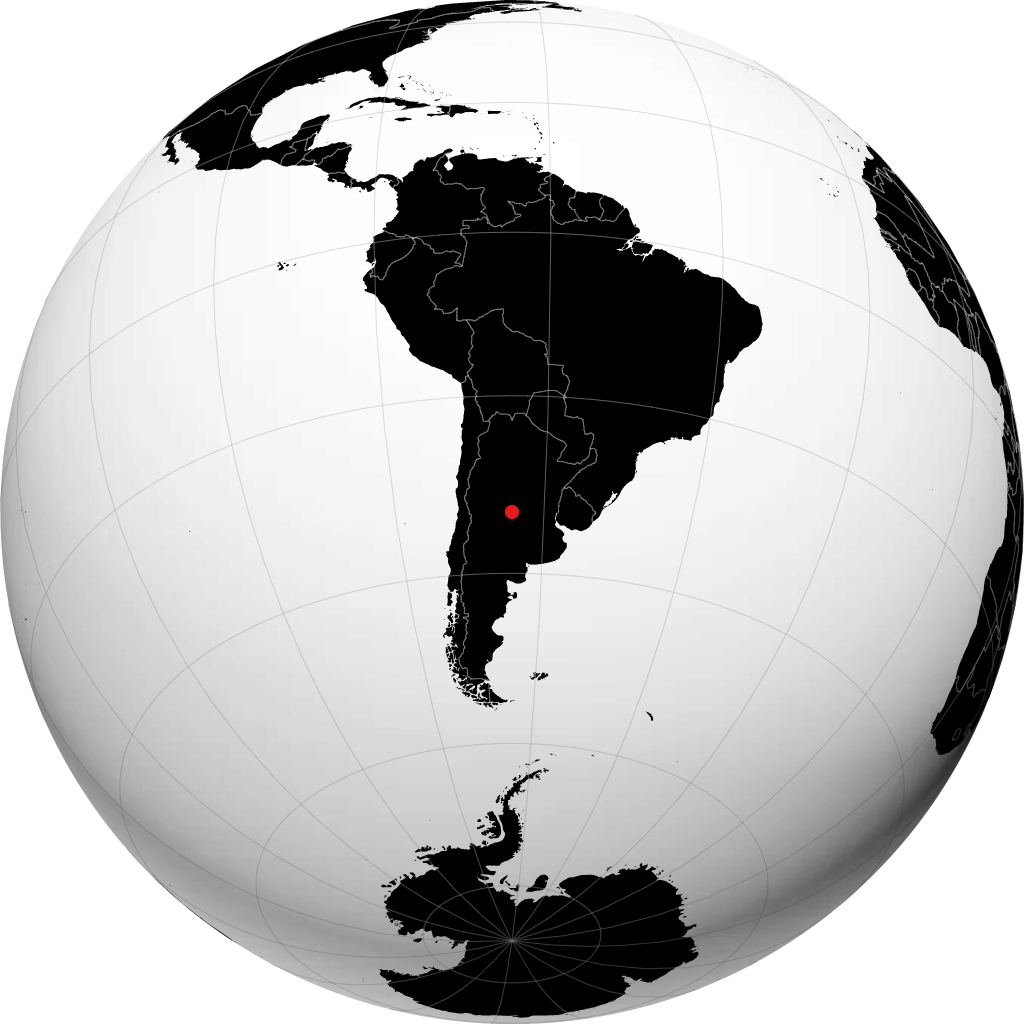 Río Cuarto sul globo
