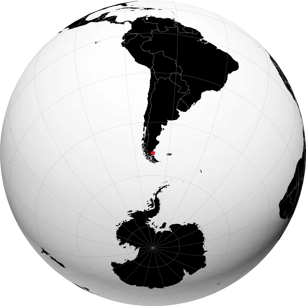 Río Gallegos sul globo