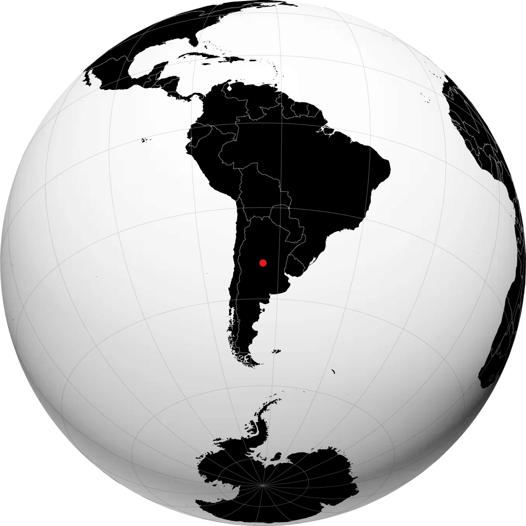 Río Tercero sul globo