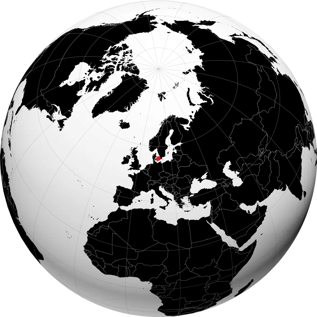 Roskilde sul globo