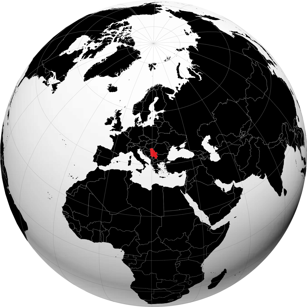 Serbia sul globo