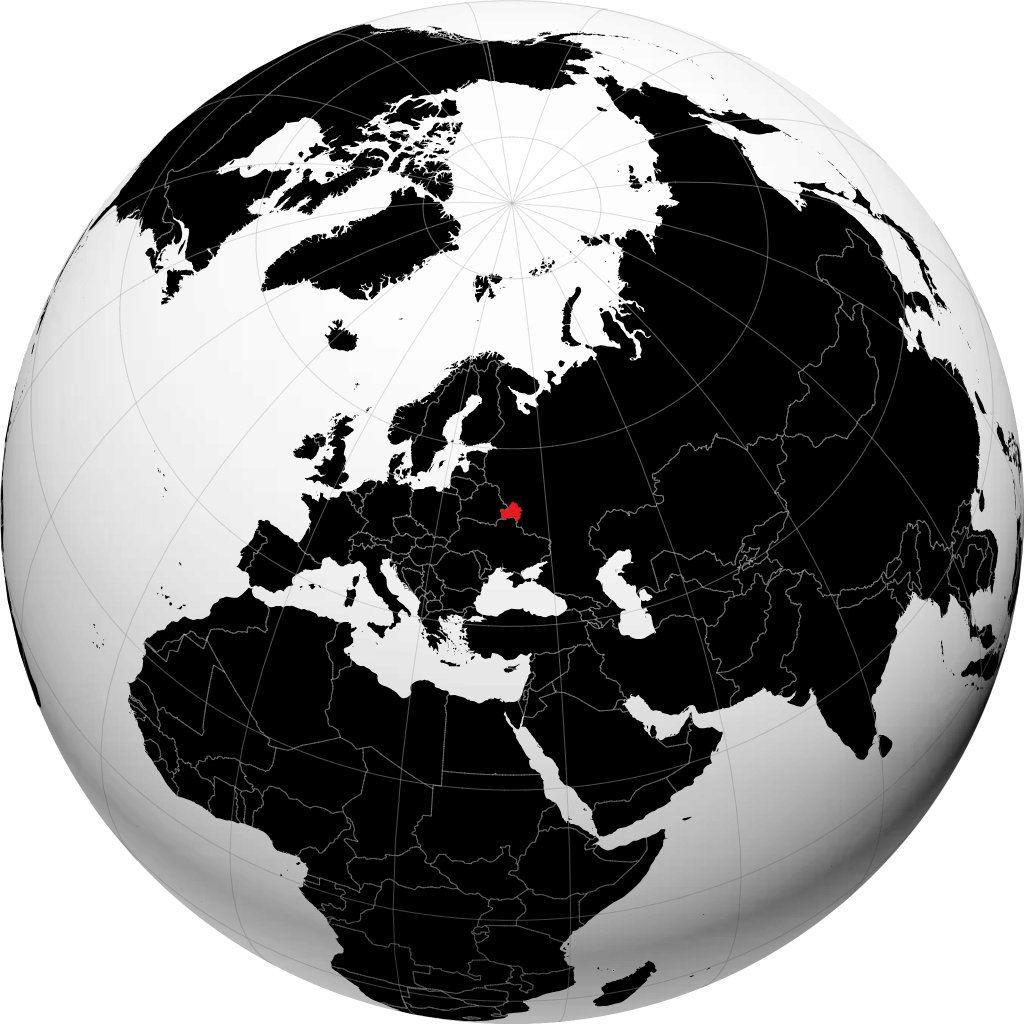 Regione di Briansk sul globo